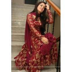 Maroon Color Georgette Party wear Designer Gown Style